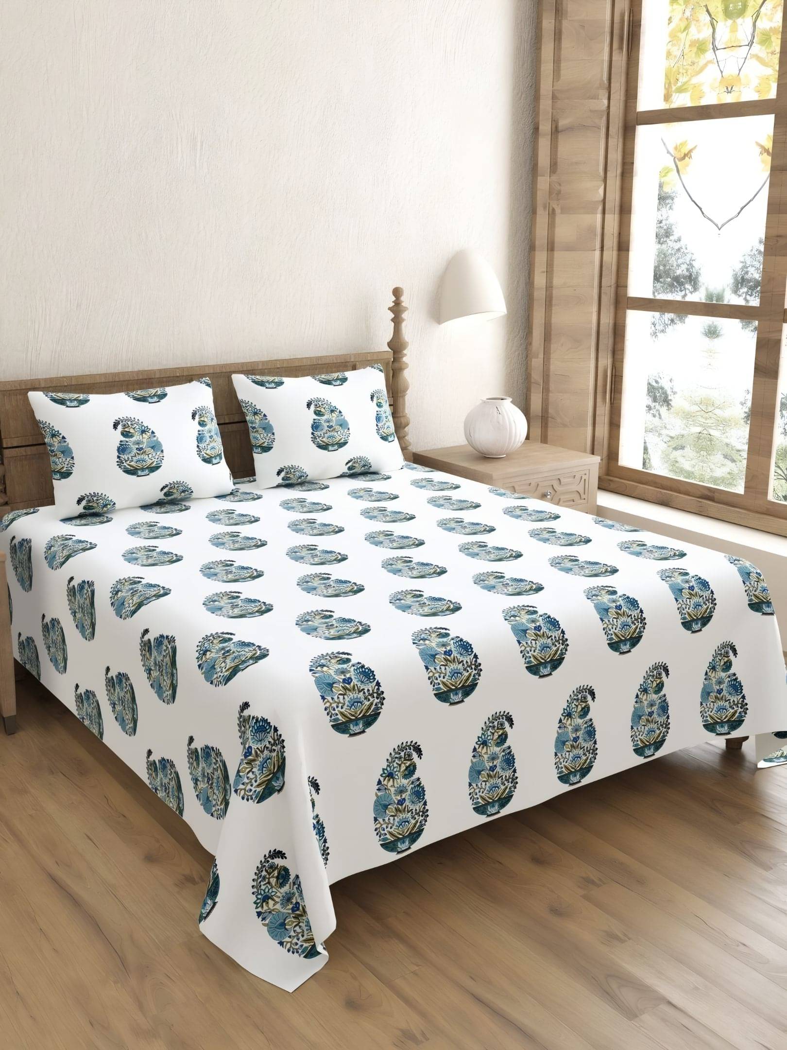     			Bombay Spreads Cotton 1 Double King Bedsheet with 2 Pillow Covers ( Mustard )