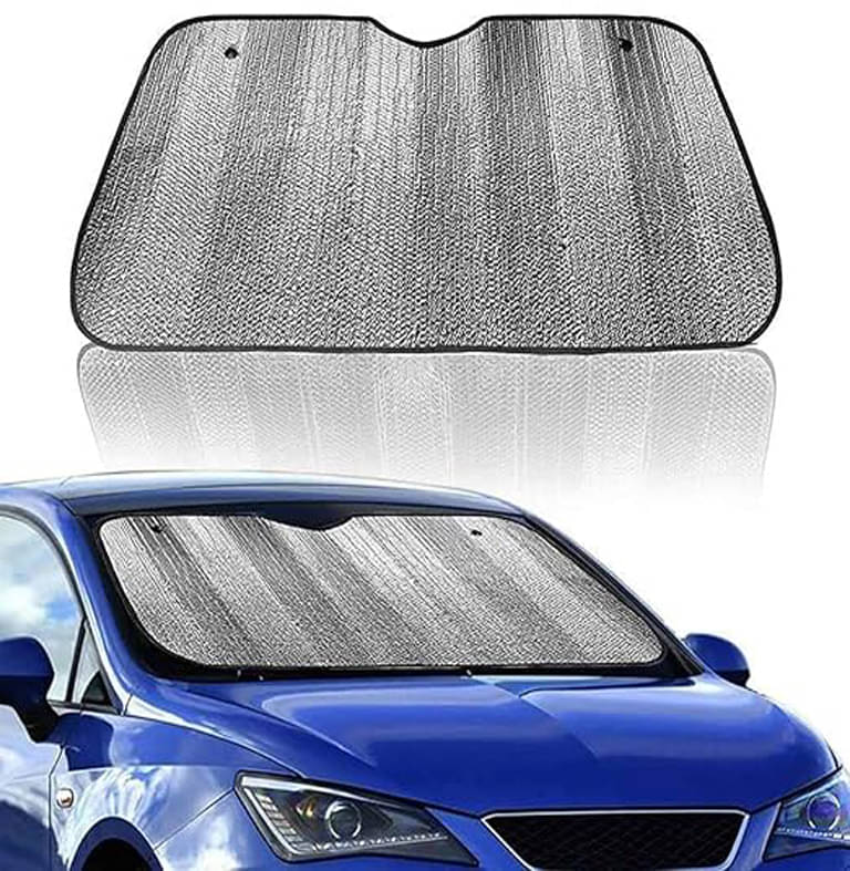 Car Front/Rear Foldable Silver Foil Sunshade UV Protection Curtain Film Windshield | Sunshade Visor Shield Cover and Keep Your Vehicle Cool - 1pcs Car Front/Rear Foldable Silver Foil Sunshade UV Protection Curtain Film Windshield | Sunshade Visor Shield Cover and Keep Your Vehicle Cool - 1pcs