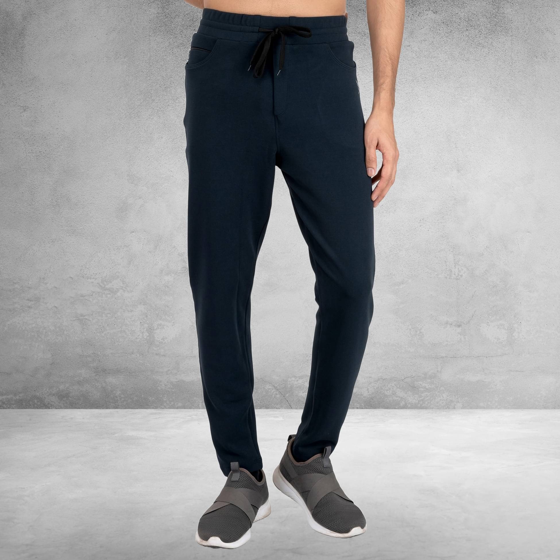     			DIHOX Navy Blue Polyester Men's Trackpants ( Pack of 1 )