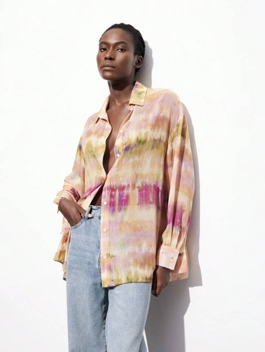 Derifa Women Printed Cotton Blend Shirt ( Beige ) Derifa Women Printed Cotton Blend Shirt ( Beige )