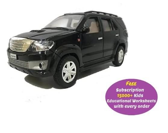     			Fortuner Pull Back Car for Boys, Sturdy Die Cast Scale Model, Looks Like Real Fortuner Car