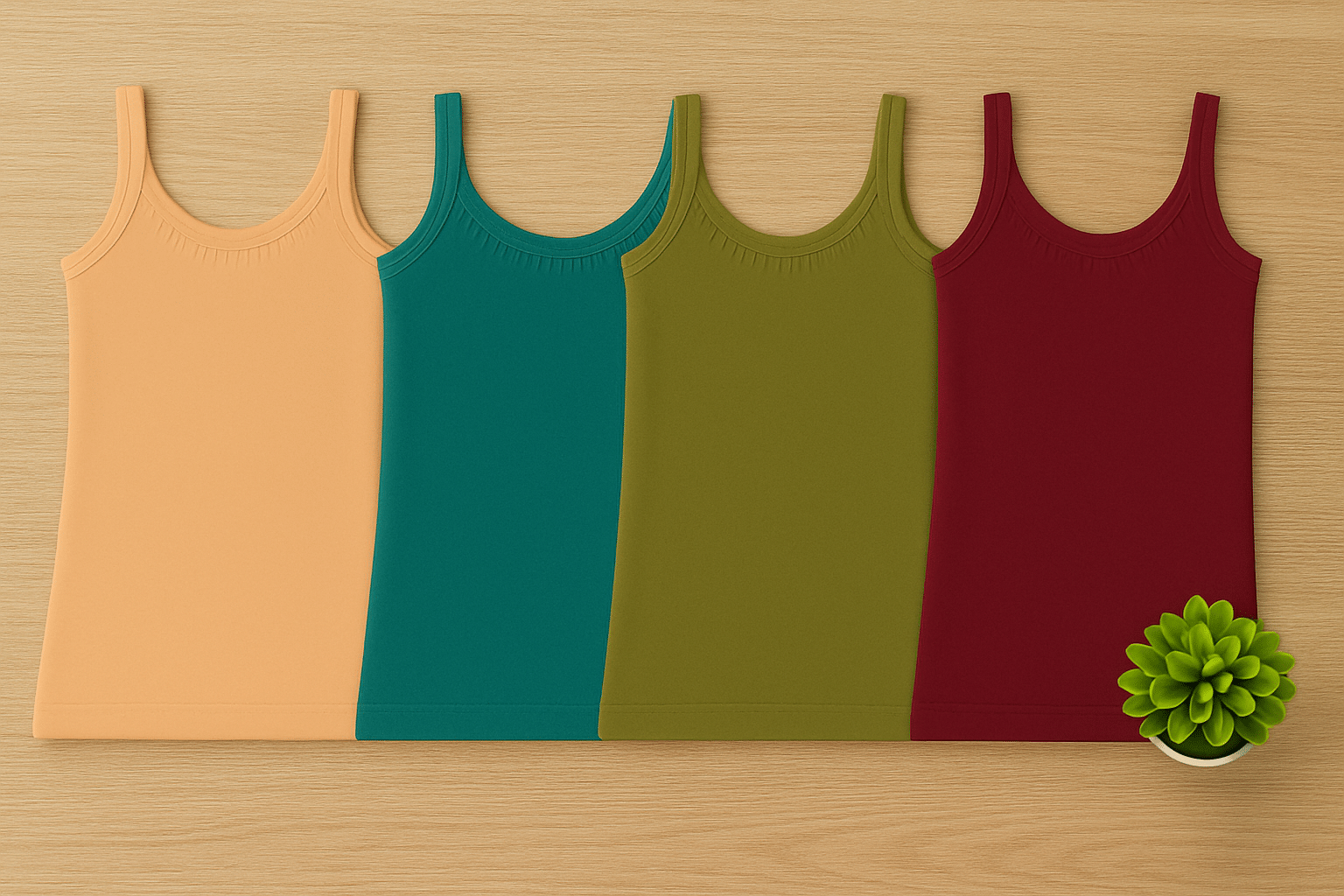     			G Beauty Pack of 4 Girls Cotton Camisoles ( Multicolor )
