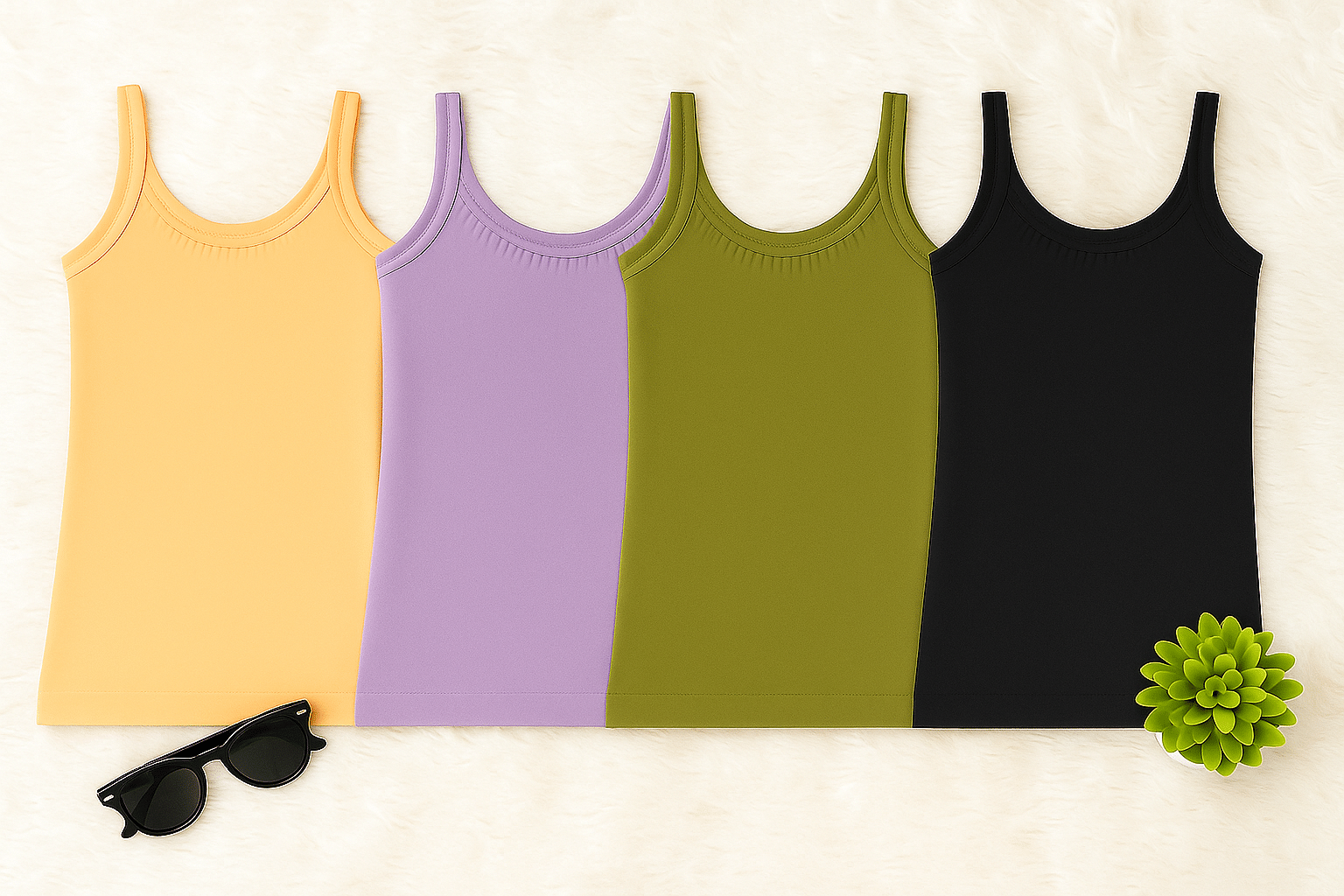     			G Beauty Pack of 4 Girls Cotton Camisoles ( Multicolor )