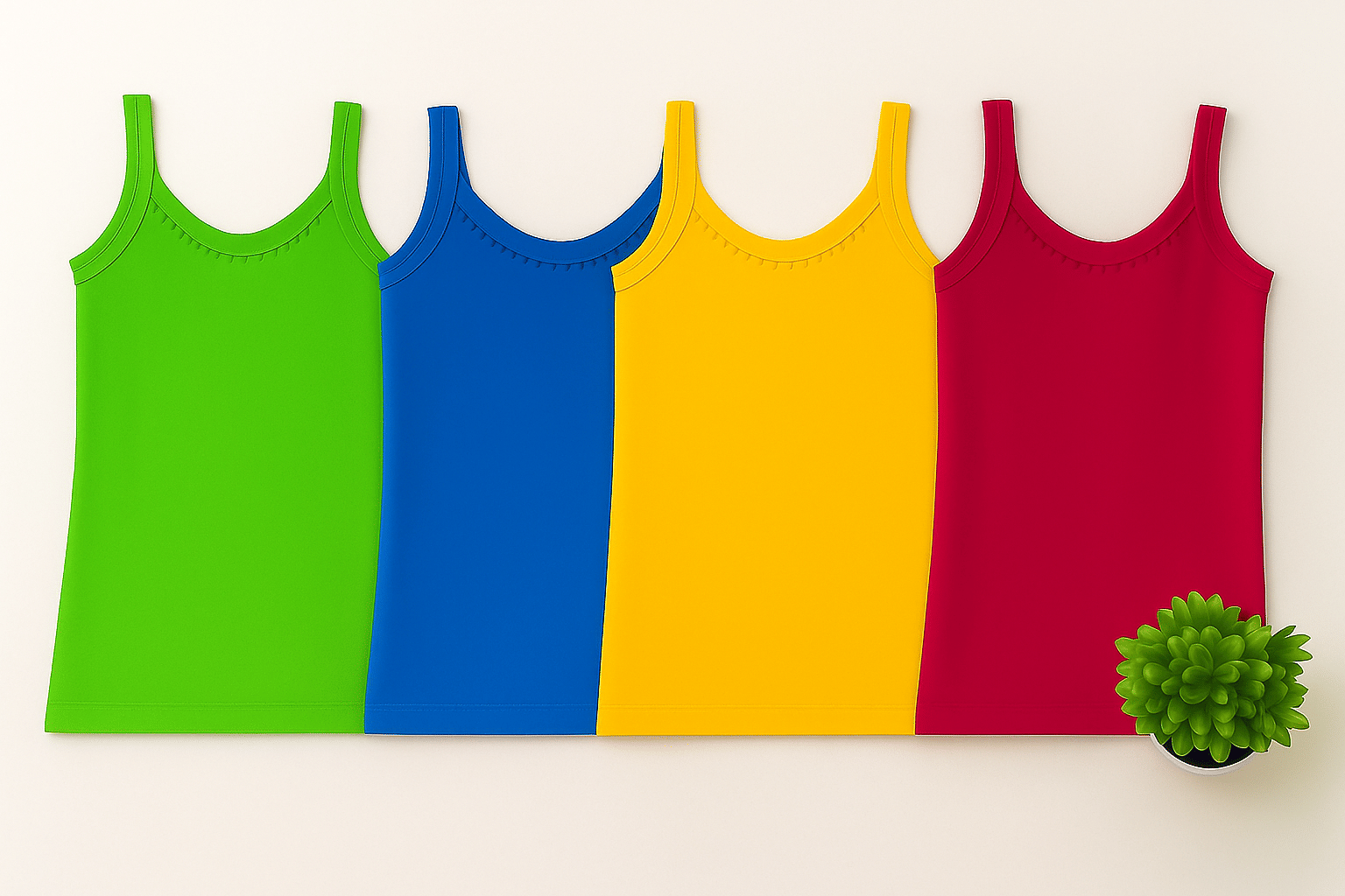     			G Beauty Pack of 4 Girls Cotton Camisoles ( Multicolor )