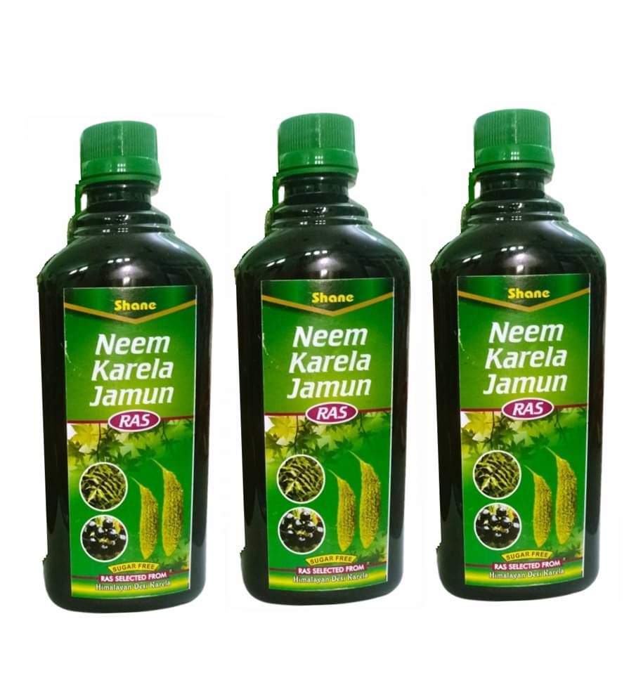     			G&G PHARMACY Shane Neem Karela Jamun Ras 500Ml Liquid 500 ml Pack of 3