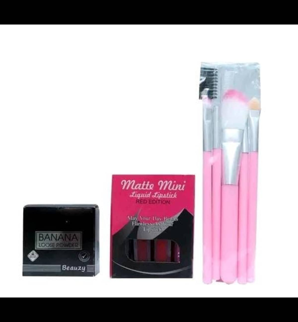     			Generic HD Waterproof Makeup Essentials Brushes + Lipstick + Loose Powder For Women