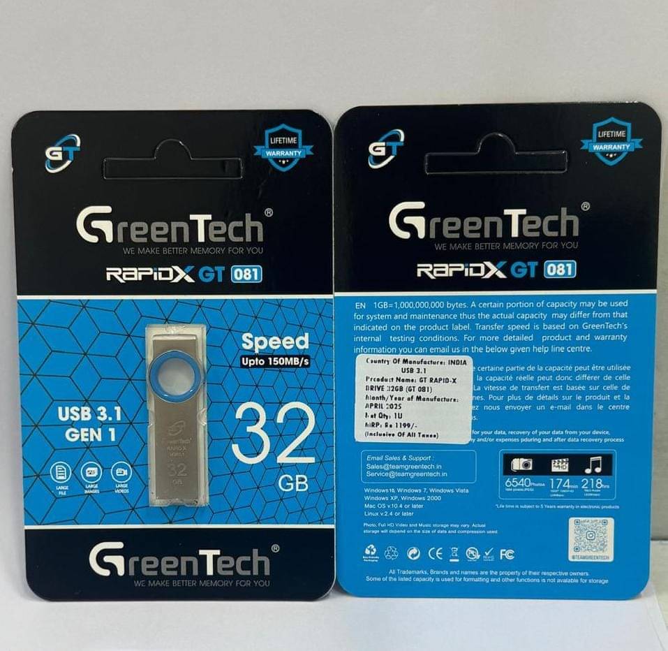     			Greentech GT RAPID-X 32GB Fancy Pendrive ( 32GB )