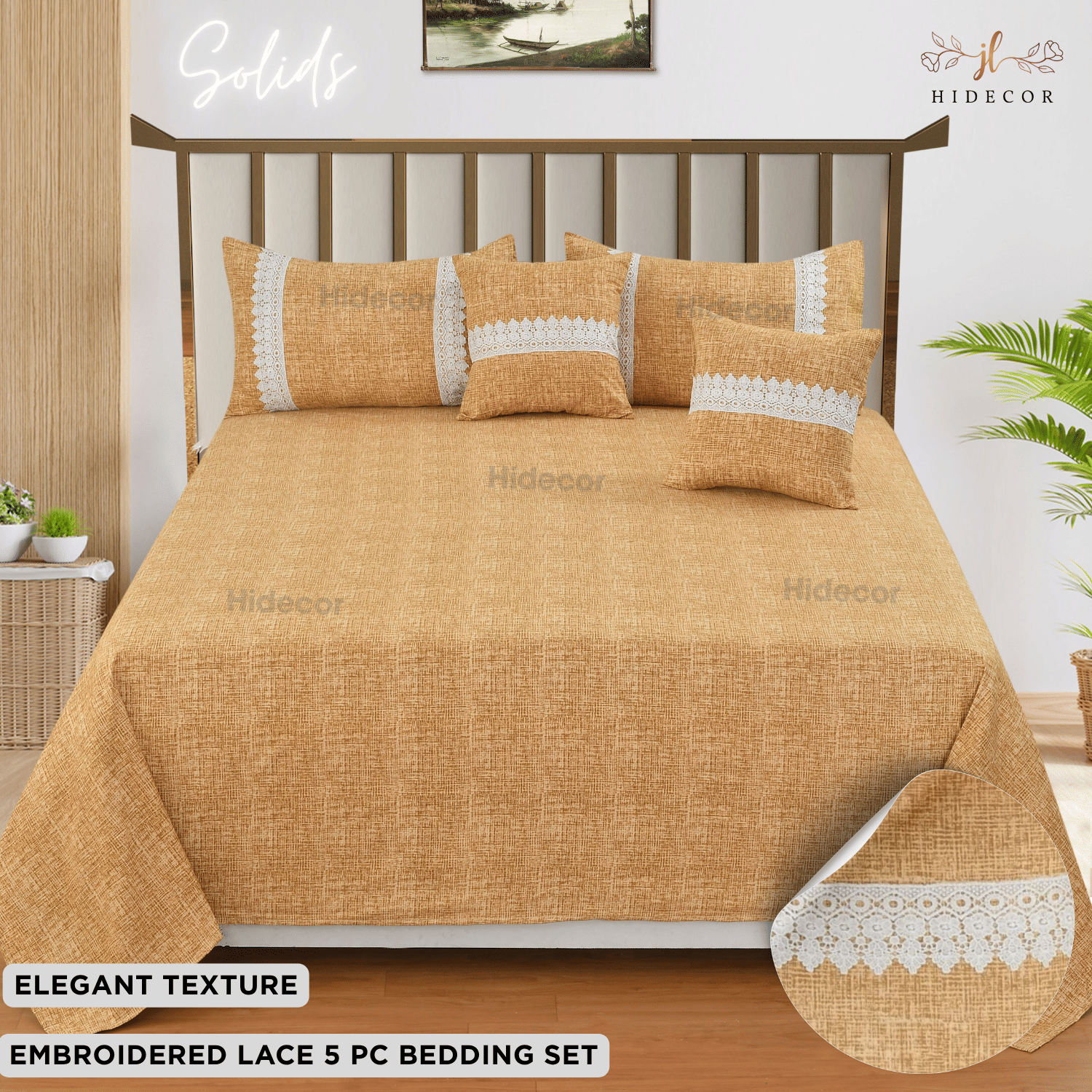 HIDECOR Microfiber 1 Double Bedsheet with 2 Pillow Covers ( Beige ) HIDECOR Microfiber 1 Double Bedsheet with 2 Pillow Covers ( Beige )