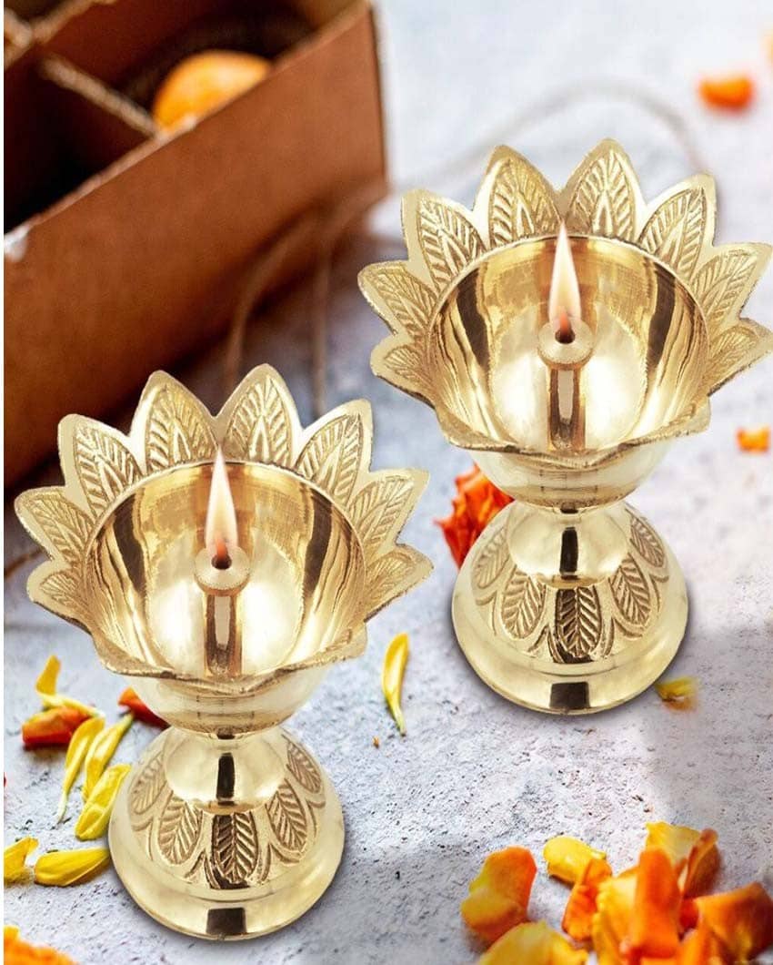 Heaven Decor Brass Table Diya - Pack of 2