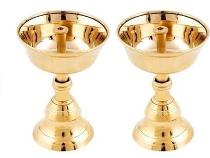 Heaven Decor Brass Table Diya - Pack of 2 Heaven Decor Brass Table Diya - Pack of 2