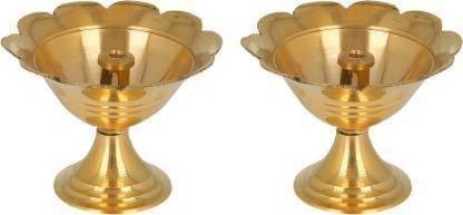     			Heaven Decor Brass Table Diya - Pack of 2