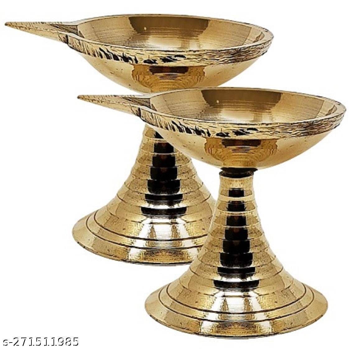 Heaven Decor Brass Table Diya - Pack of 2 Heaven Decor Brass Table Diya - Pack of 2