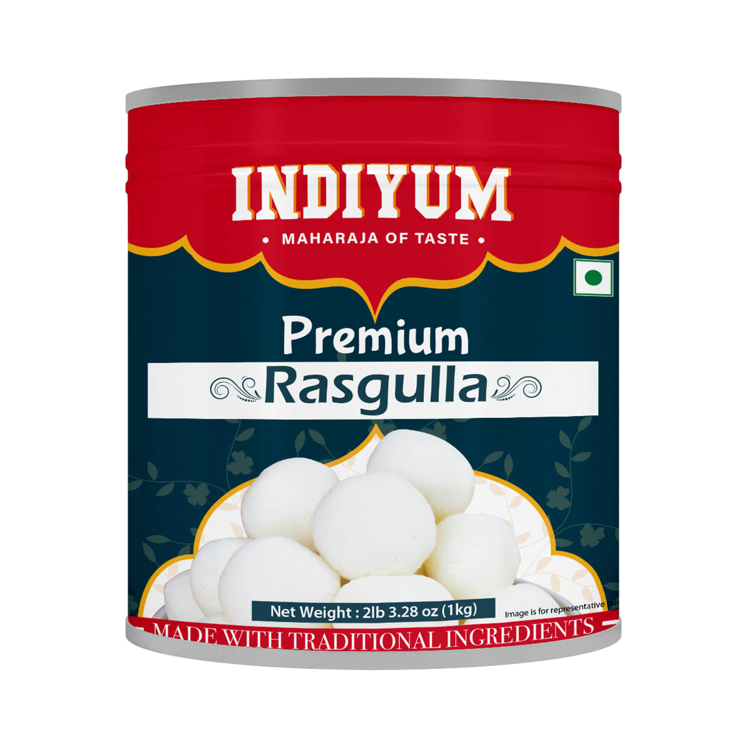 Indiyum Festive Gifting Sweet Rasgulla 1.25 kg     			Indiyum Festive Gifting Sweet Rasgulla 1.25 kg