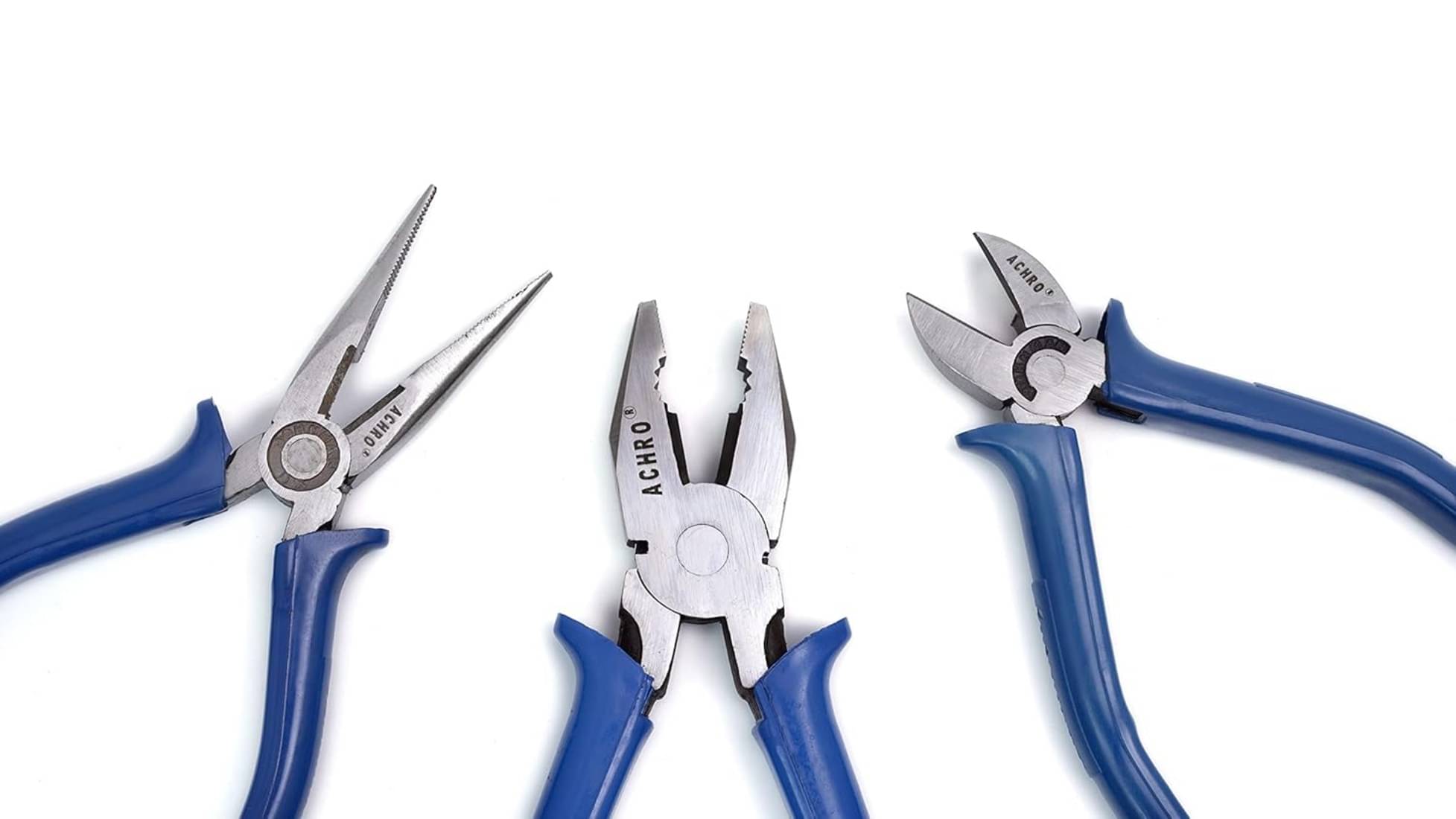 Kadio Complete Plier Set, 8 Inch Combination Plier, 6 Inch Long Nose, 6 Inch Diagonal Cutting plier/Set of 3 Pieces/Cutting Player | Cutting plier | Combination Plier Tools (Blue) Kadio Complete Plier Set, 8 Inch Combination Plier, 6 Inch Long Nose, 6 Inch Diagonal Cutting plier/Set of 3 Pieces/Cutting Player | Cutting plier | Combination Plier Tools (Blue)