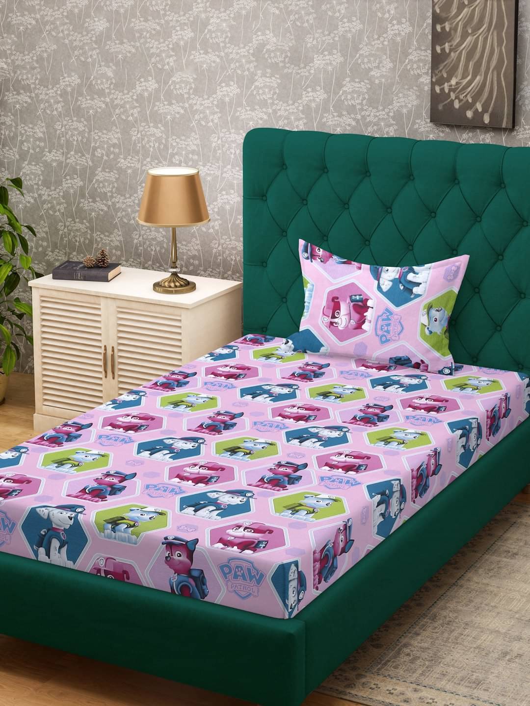     			Klotthe Cotton 1 Single Bedsheet with 1 Pillow Cover ( Purple )