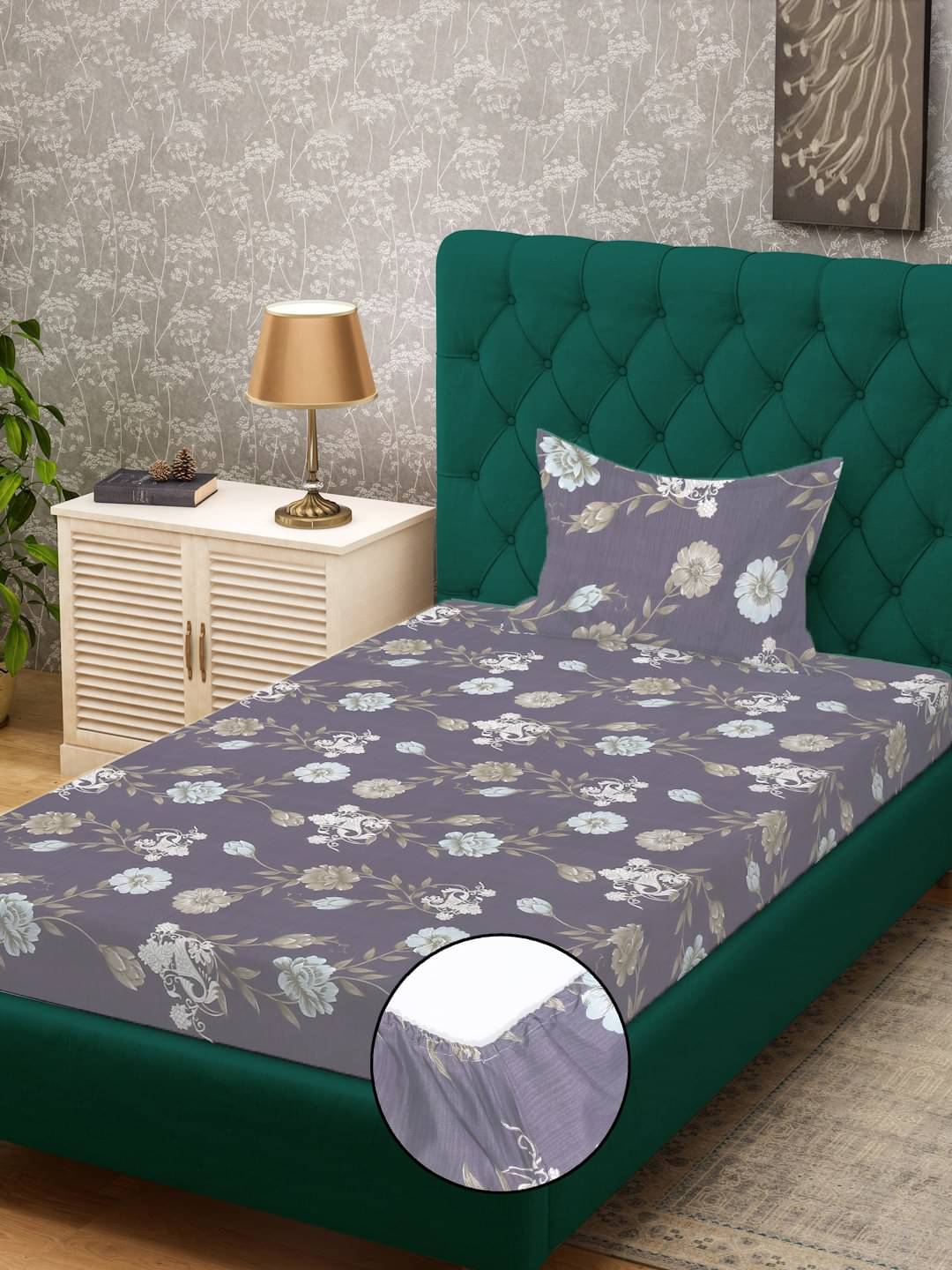 Klotthe Poly Cotton 1 Single Bedsheet with 1 Pillow Cover ( Multicolor )     			Klotthe Poly Cotton 1 Single Bedsheet with 1 Pillow Cover ( Multicolor )