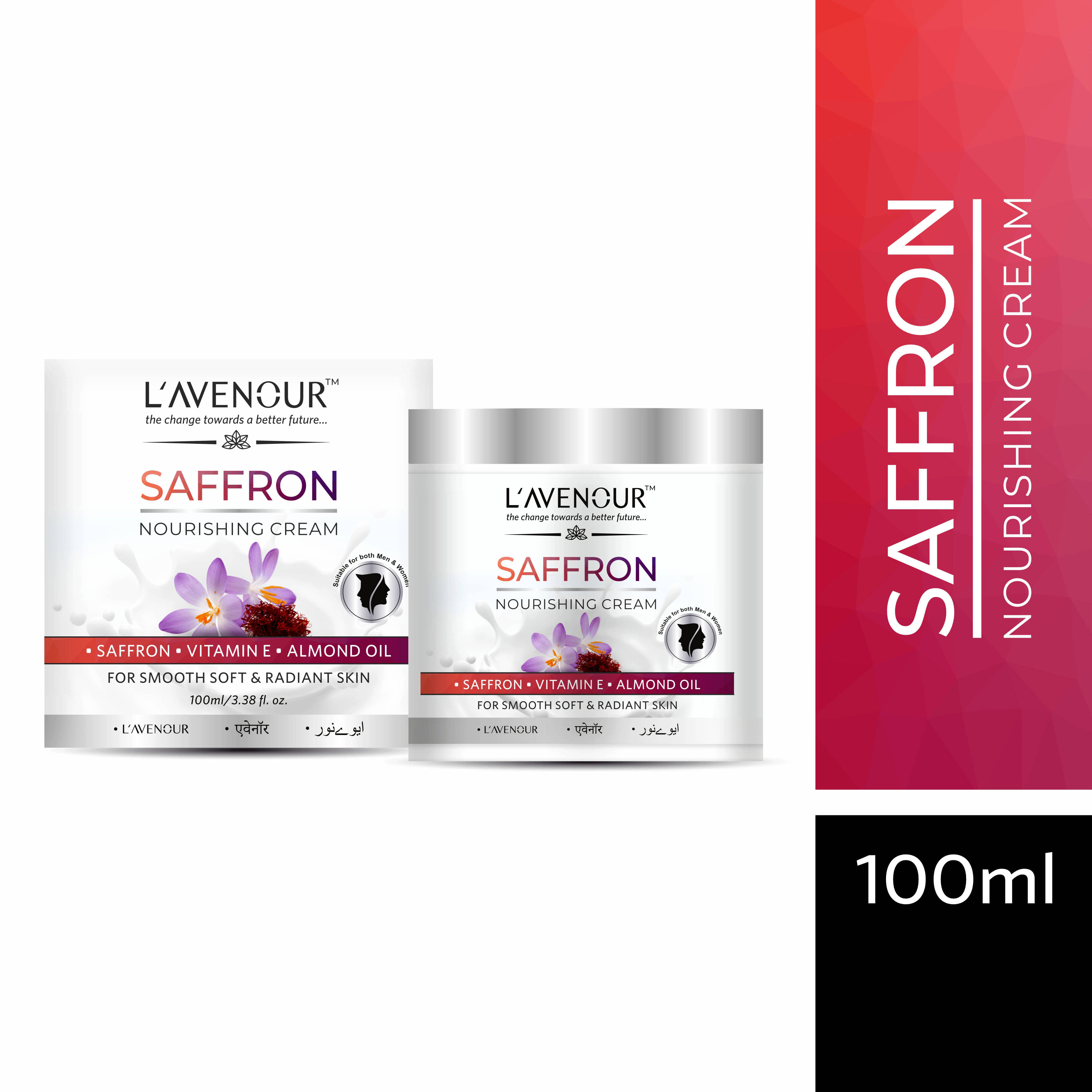 L'avenour Saffron Nourishing Cream for Deep Hydration, Smooth, Soft & Radiant Skin,100ml     			L'avenour Saffron Nourishing Cream for Deep Hydration, Smooth, Soft & Radiant Skin,100ml