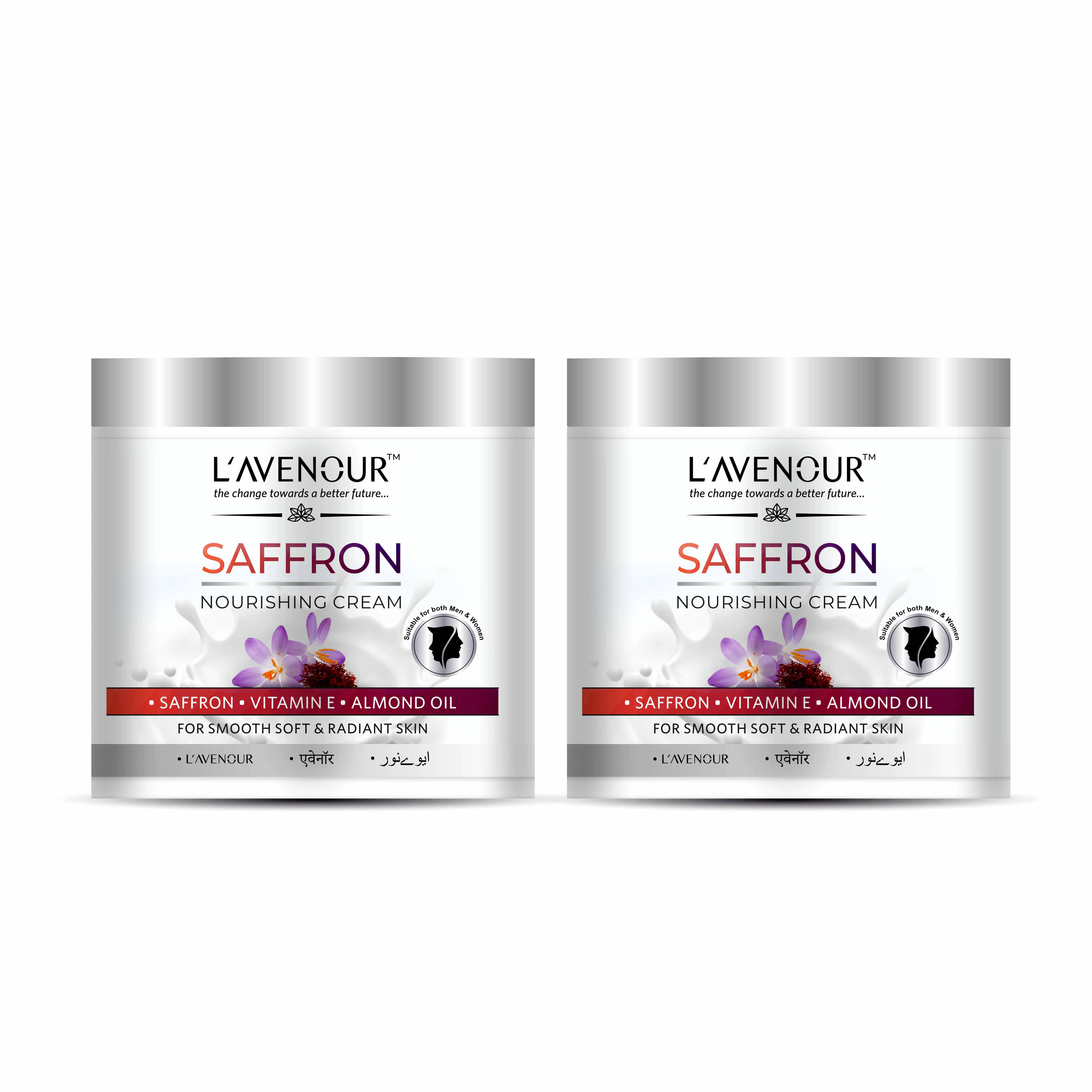 L'avenour Saffron Nourishing Cream for Deep Hydration, Smooth, Soft & Radiant Skin 100ml each (Pack of 2)     			L'avenour Saffron Nourishing Cream for Deep Hydration, Smooth, Soft & Radiant Skin 100ml each (Pack of 2)