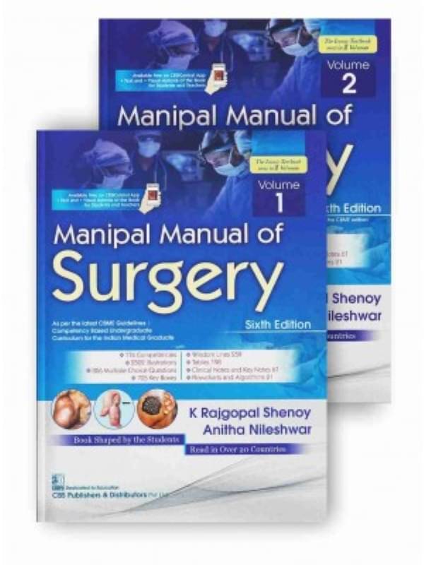 Manipal Manual of Surgery 2 Volume Set 6th Edition Manipal Manual of Surgery 2 Volume Set 6th Edition