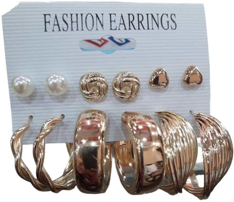     			Mehak Creation Gold Drop Earrings ( Pack of 1 )