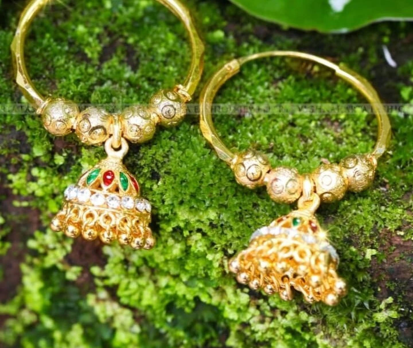     			Mehak Creation Gold Hoops Earrings ( Pack of 1 )