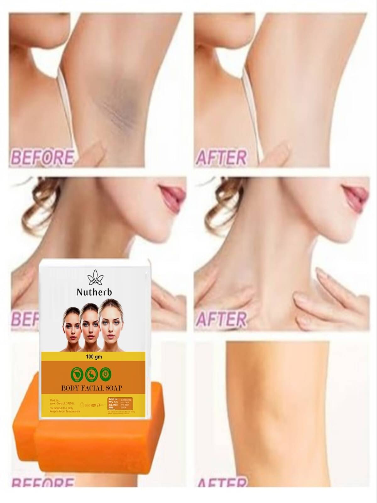     			NUTHERB Beauty JIole Kojic Soap for All Skin Type ( Pack of 2 )
