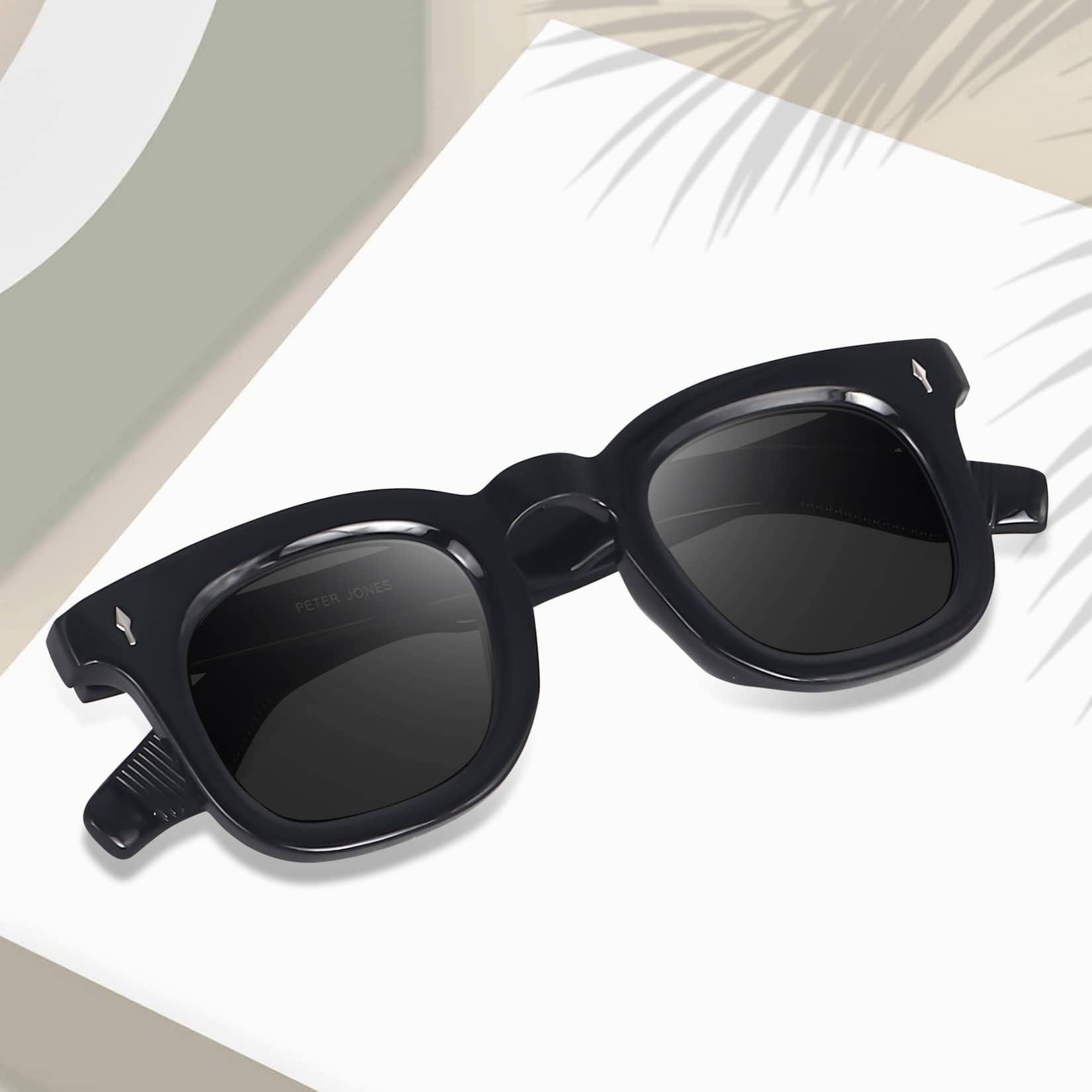 Peter Jones Black Square Sunglasses ( Pack of 1 ) - Sunglasses | Buy online on ZillyBuy