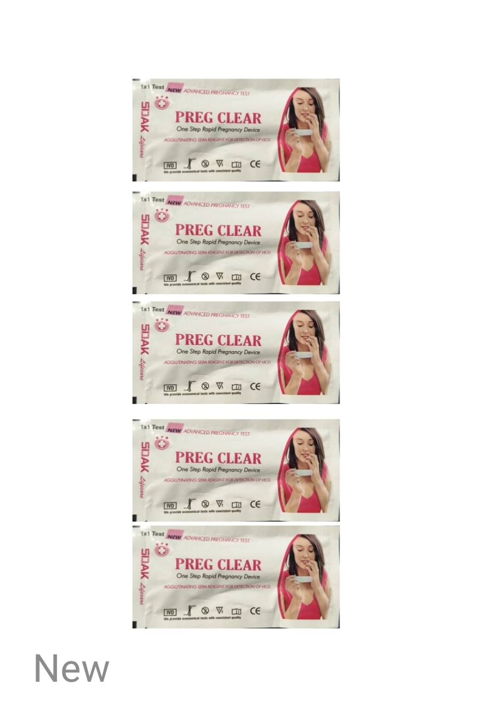     			Preg Clear Pregrency Test Kits (Pack of 5)