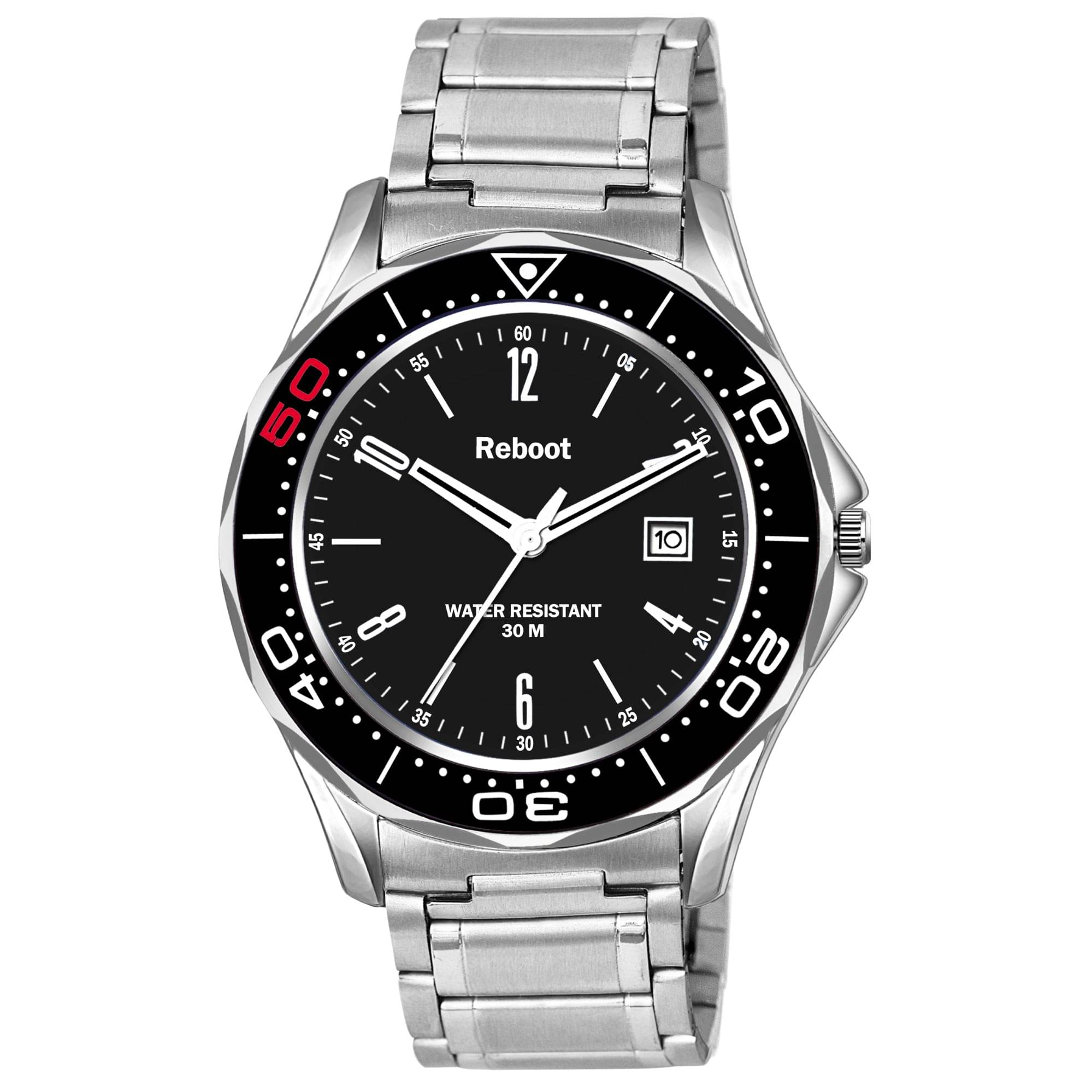     			Reboot Silver Stainless Steel Analog Men's Watch