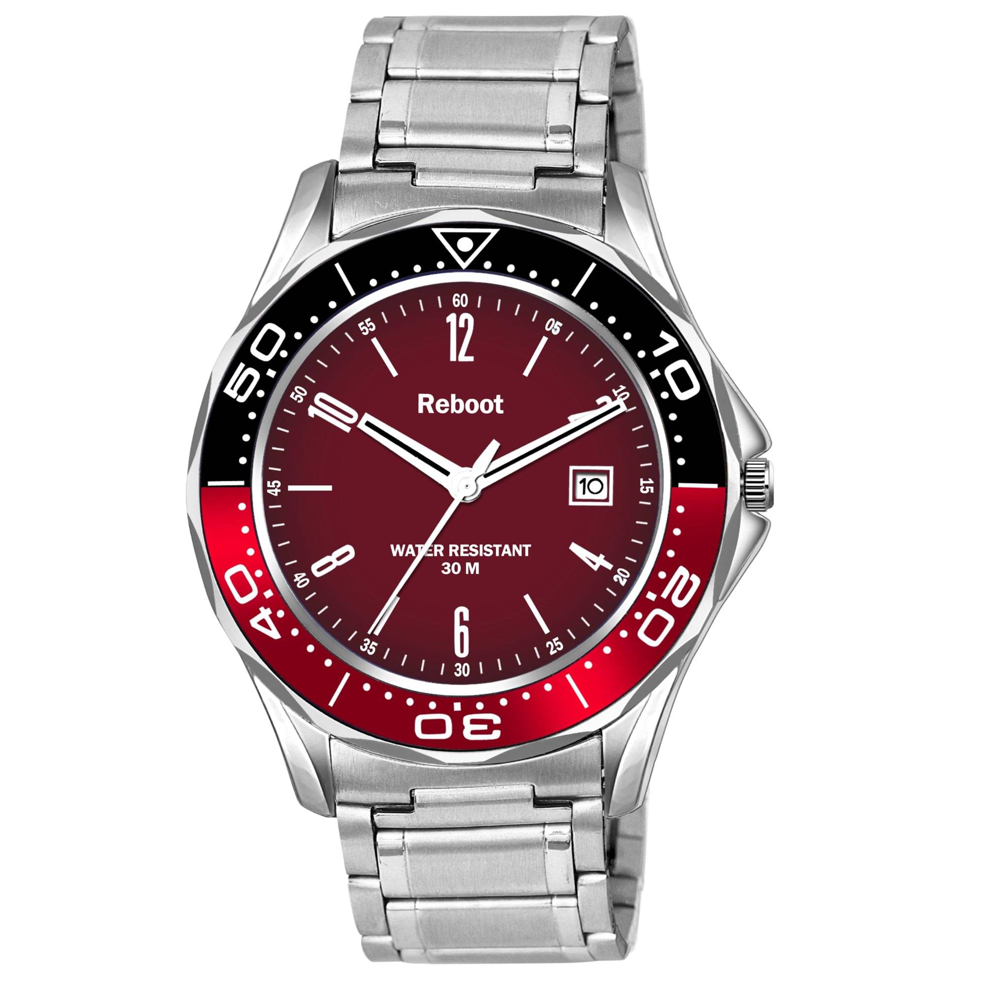     			Reboot Silver Stainless Steel Analog Men's Watch