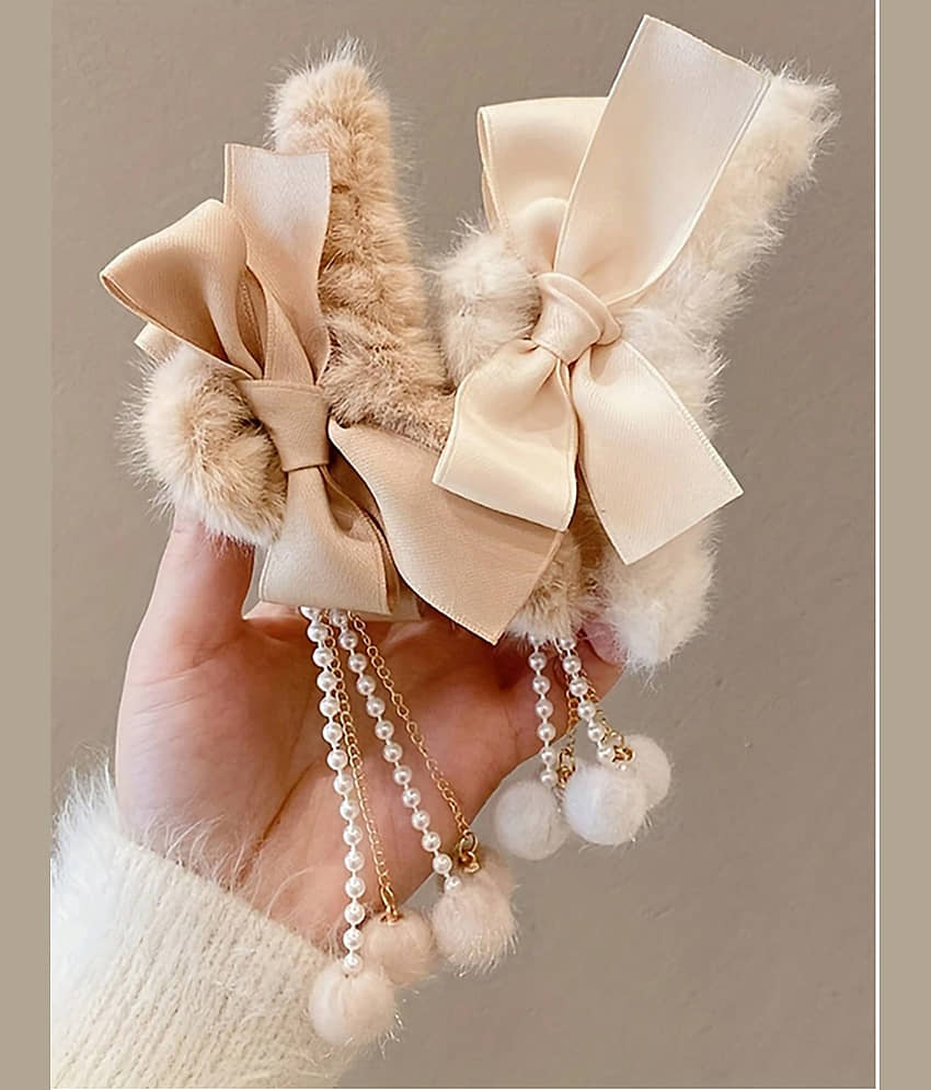 Rhosyn Beige,Off-White Women's Hair Clip ( Pack of 2 ) - Jewellery Sets | Buy online on ZillyBuy