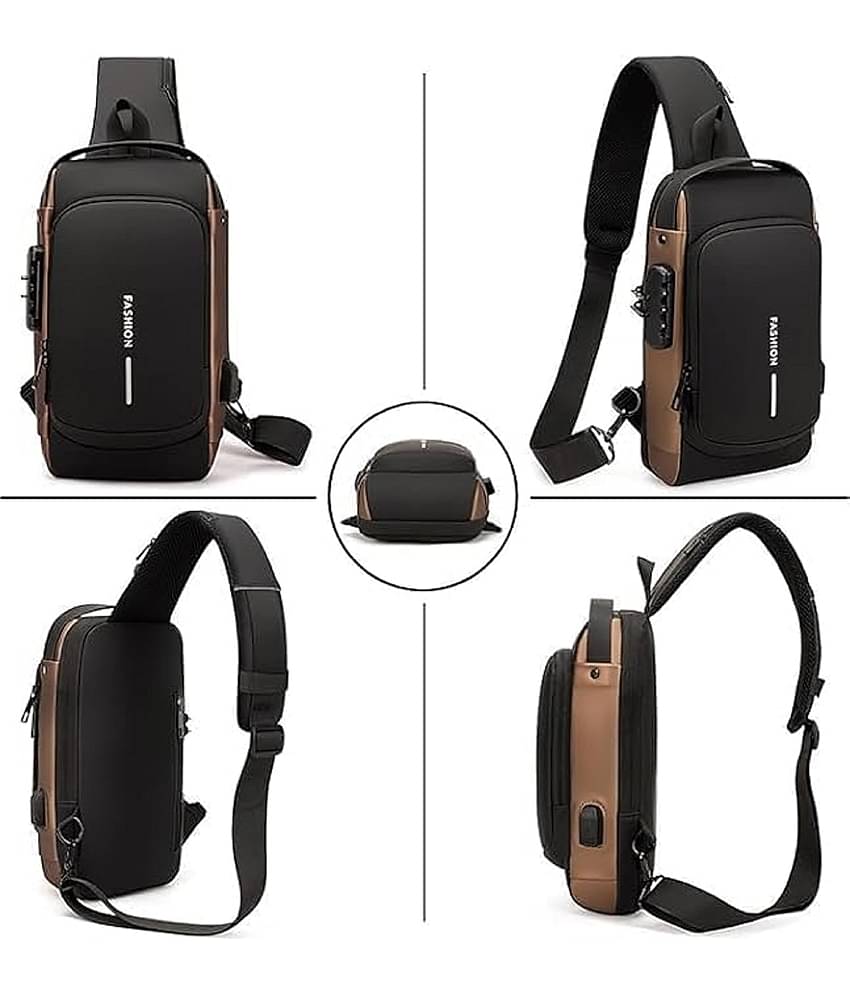 Shopeleven Grey Solid Messenger Bag