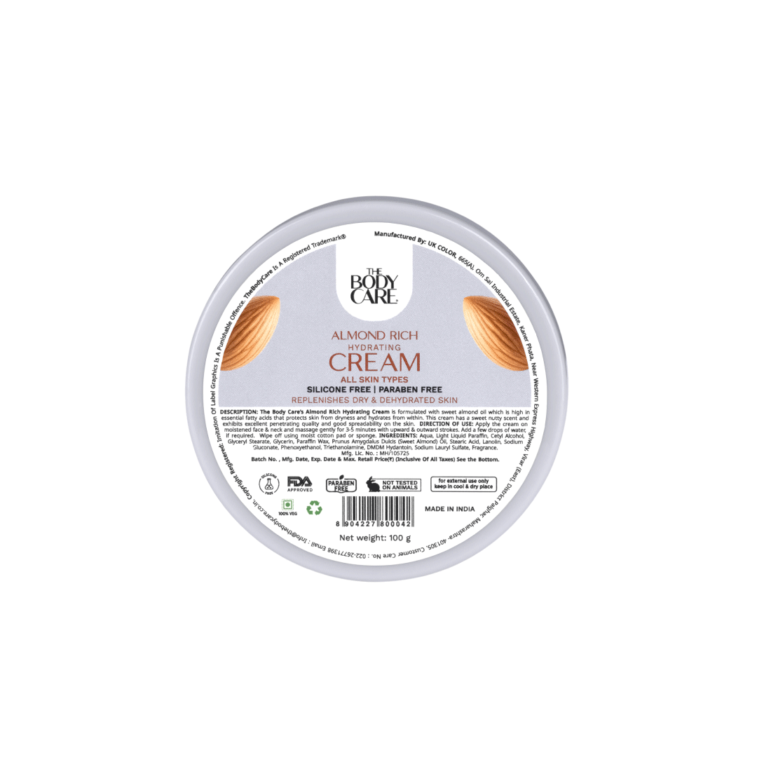     			The Body Care Almond Oil Infused Moisturizing Cream For Skin Type ( 100g)