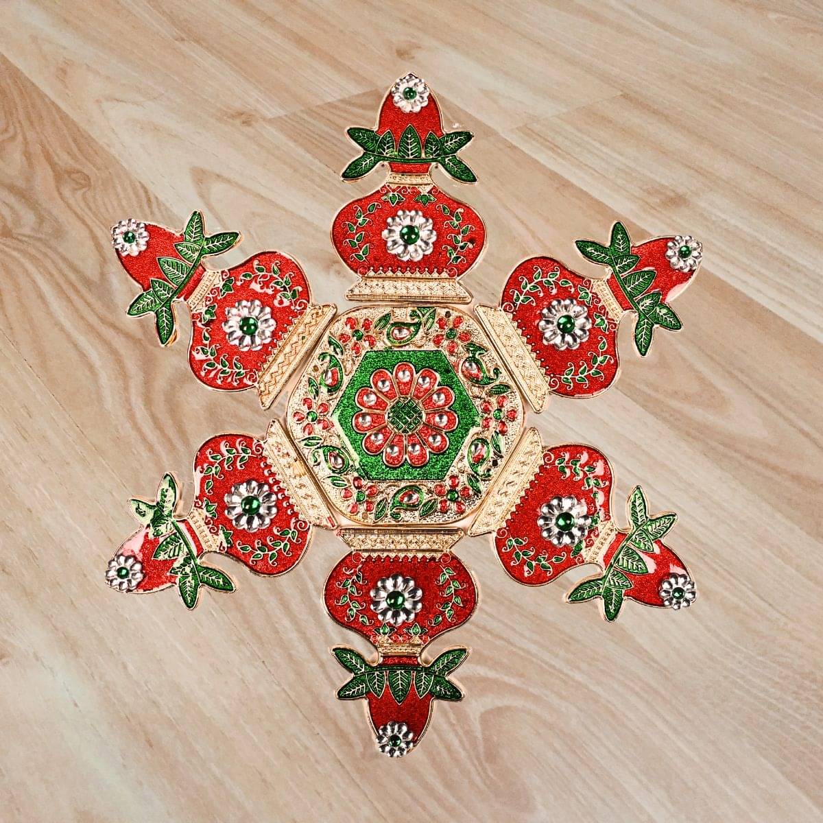Tiny Shiny Multicolour Acrylic Rangoli - Pack of 1 Tiny Shiny Multicolour Acrylic Rangoli - Pack of 1