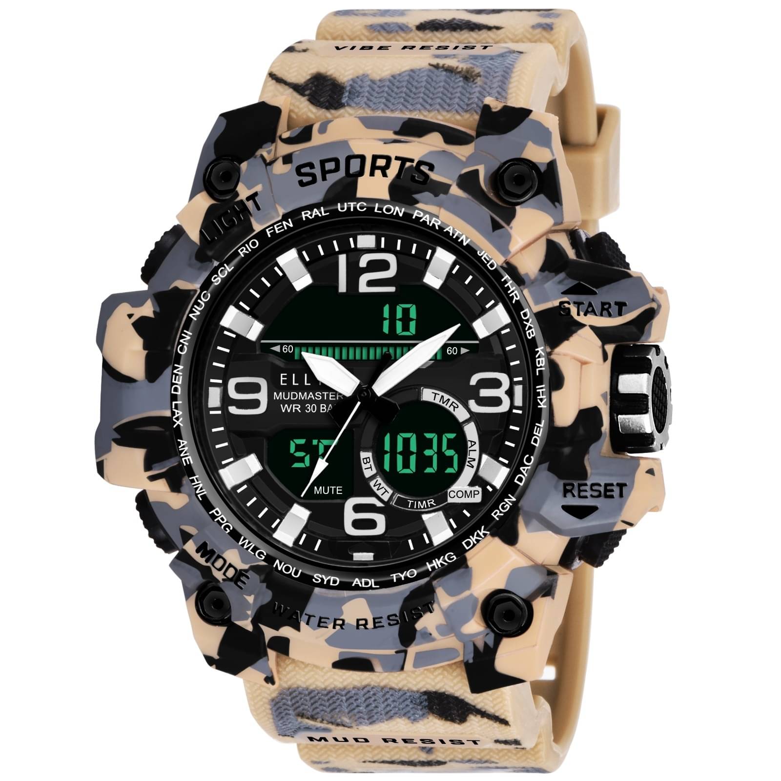    			Walrus Beige Silicon Analog-Digital Men's Watch