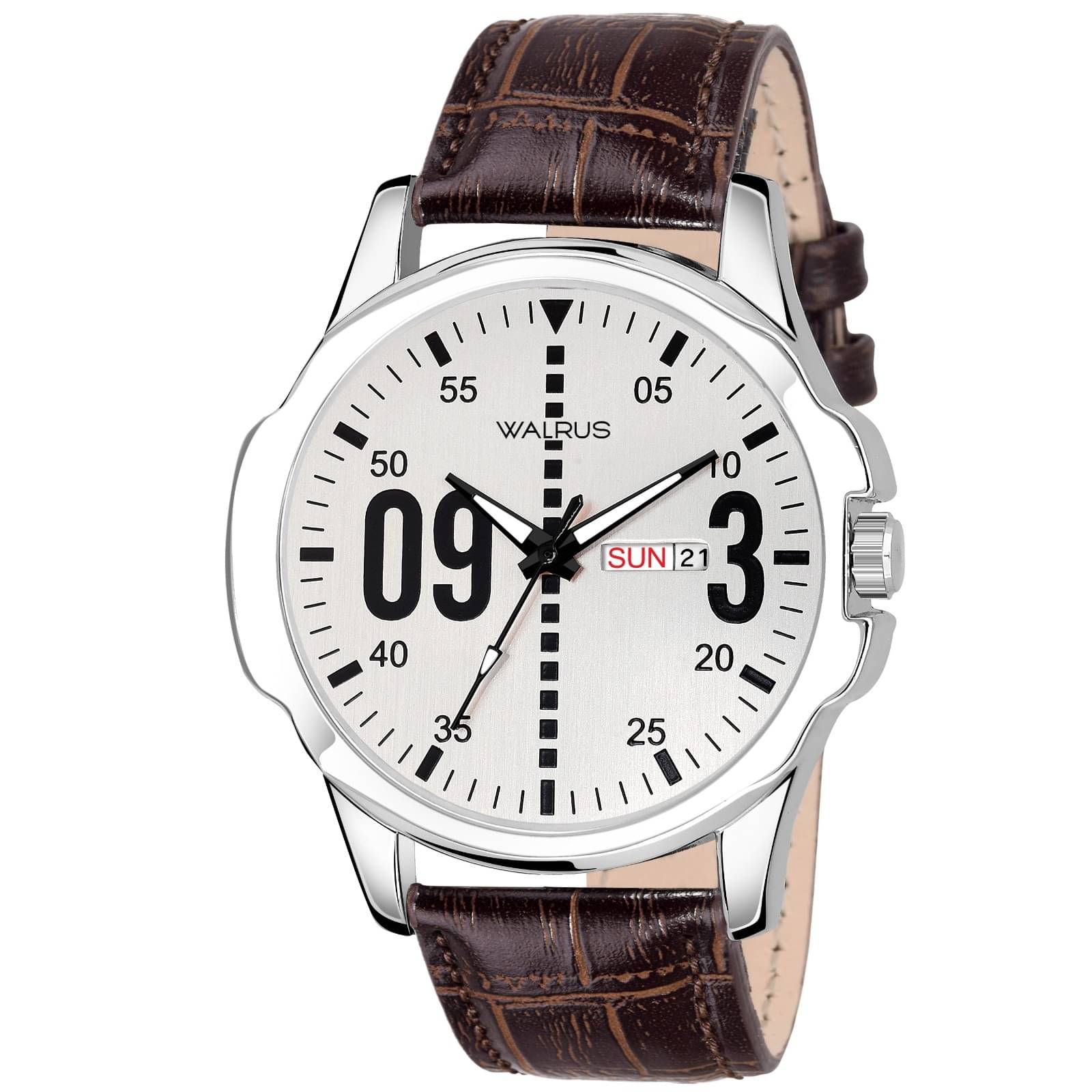     			Walrus Brown PU Analog Men's Watch