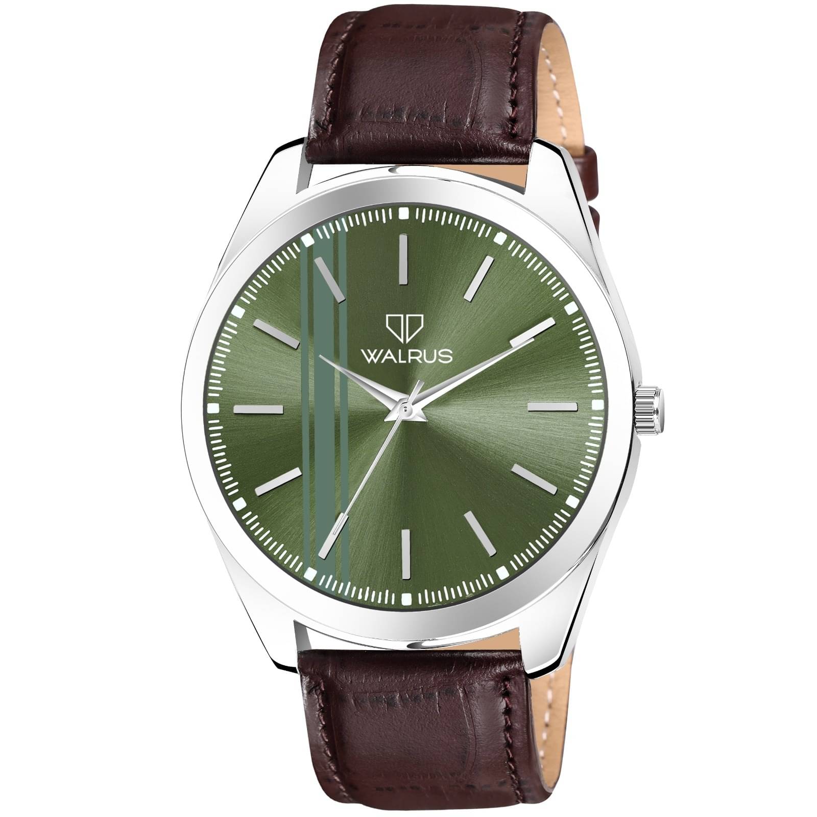     			Walrus Brown PU Analog Men's Watch