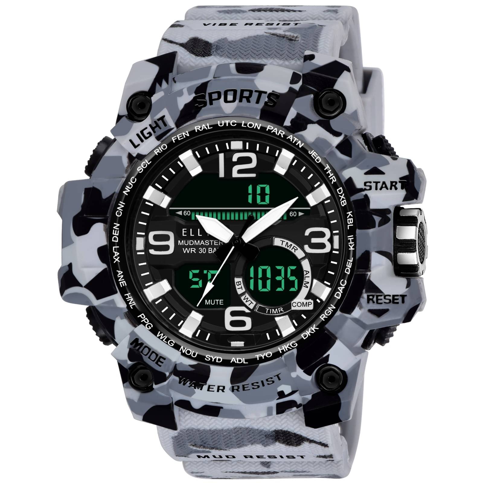     			Walrus Light Grey Silicon Analog-Digital Men's Watch