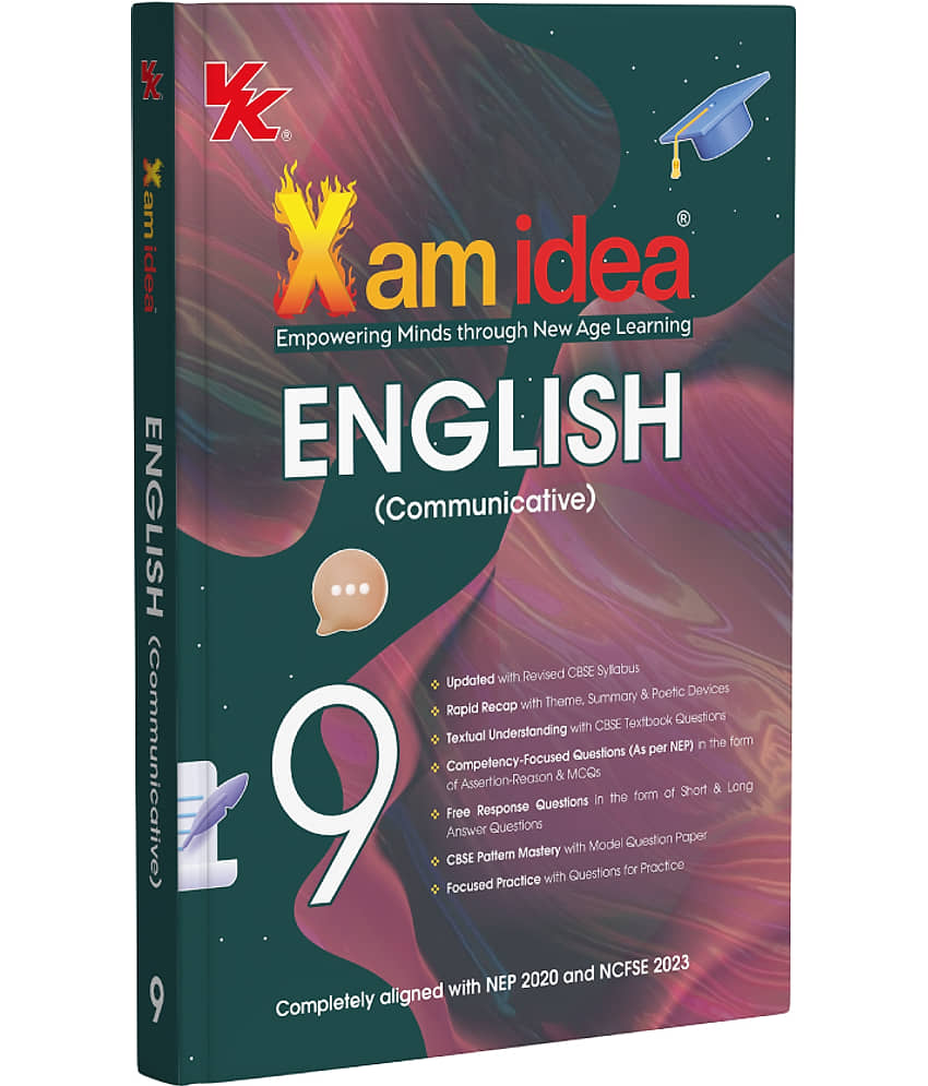 Xam idea Class 9 English (Communicative) | 2025-26 | Latest CBSE Syllabus| Rapid Recap | NCERT Mastery & Competency-Focused and Free Response Qs - Stationery | Buy online on ZillyBuy