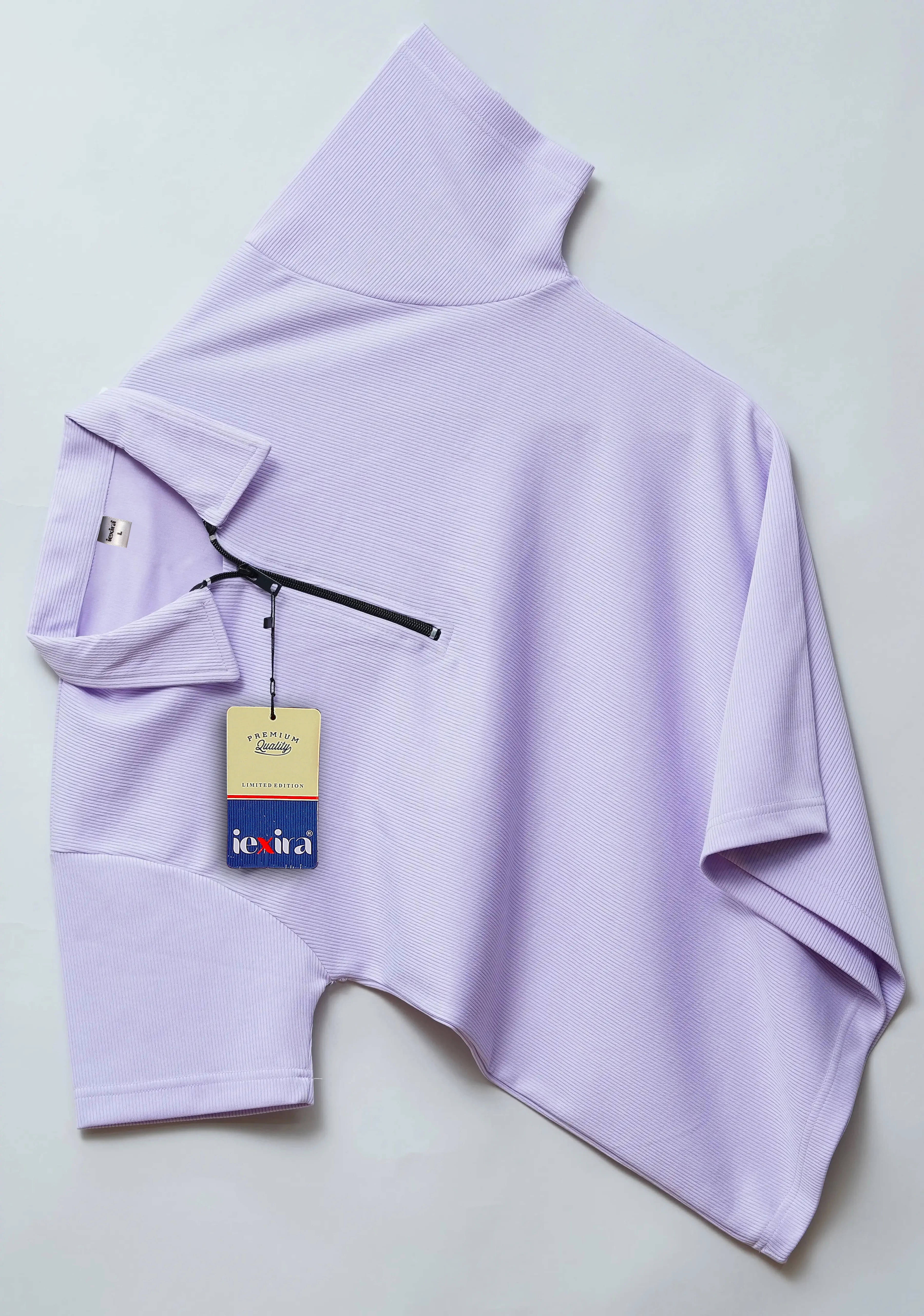     			iexira Men Polyester Slim Fit Solid Polo T Shirt ( Lavender )