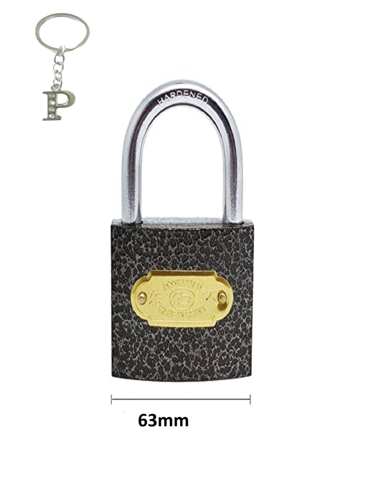 multi type alfa bets key chain Pressing Hard Stainless Steel black  Finish Lock with 3 Key (lock 63 mm )