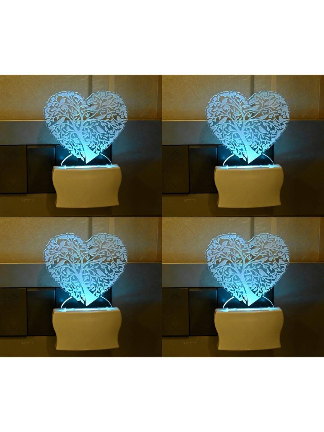     			1st Time White Night Lamp ( Pack of 4 )