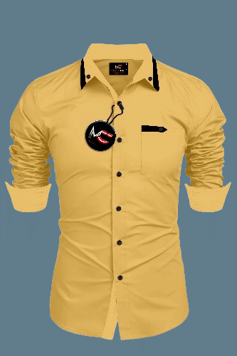     			JENY FASHION 100% Cotton Regular Fit Solids Full Sleeves Men's Casual Shirt - Yellow ( Pack of 1 )