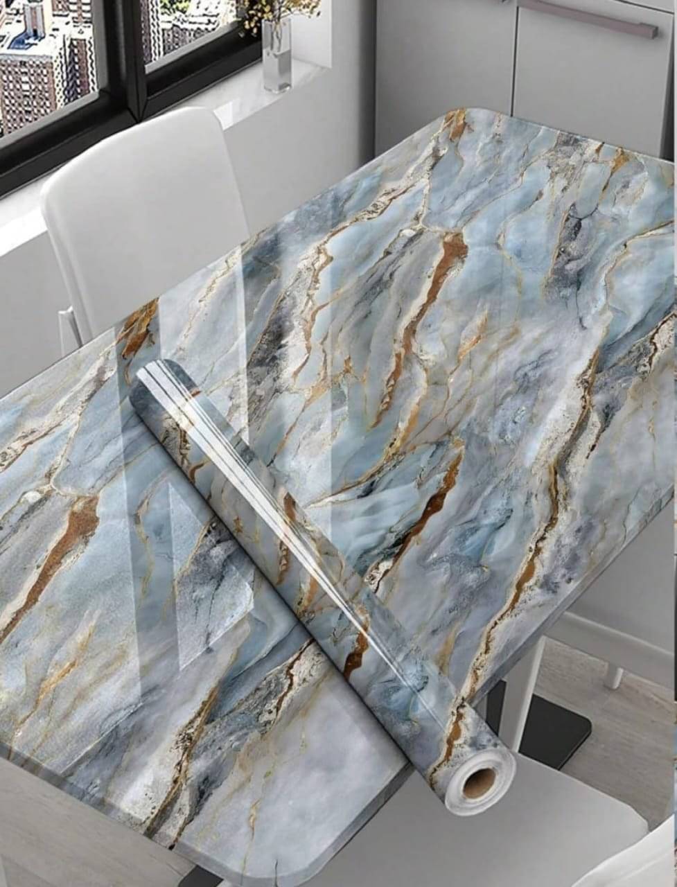     			Natural Mountain Kitchen Sticker Roll – 60x200cm | Waterproof & Oil-Proof Self-Adhesive Liner for Shelves, Platform & Wardrobe