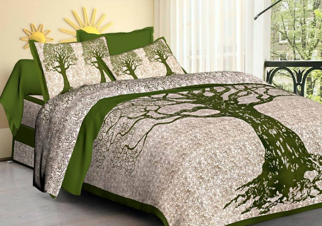 Navkaar Creation Cotton 1 Double Bedsheet with 2 Pillow Covers ( White ) Navkaar Creation Cotton 1 Double Bedsheet with 2 Pillow Covers ( White )