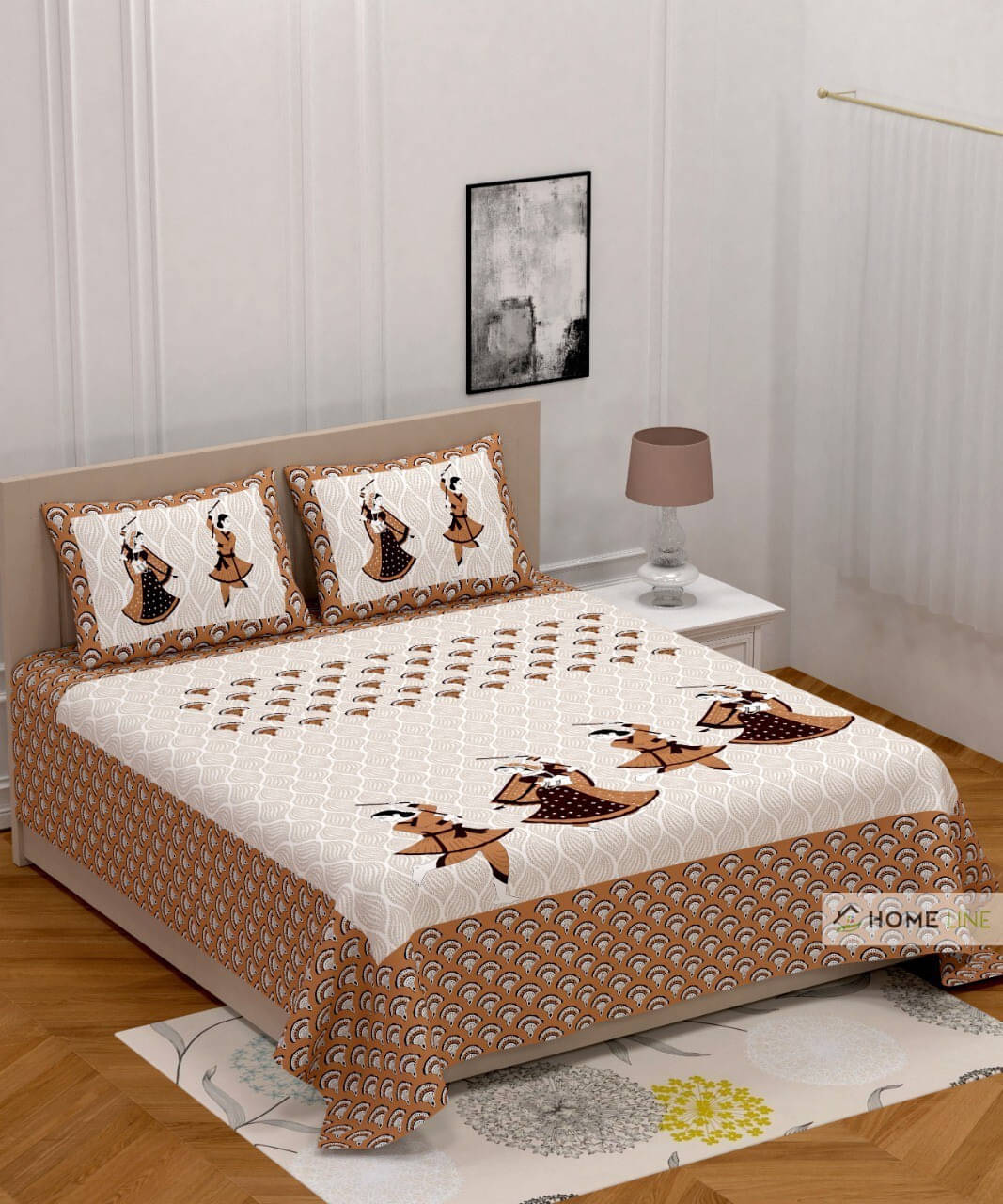 Navkaar Creation Cotton 1 Double Bedsheet with 2 Pillow Covers ( Brown ) Navkaar Creation Cotton 1 Double Bedsheet with 2 Pillow Covers ( Brown )