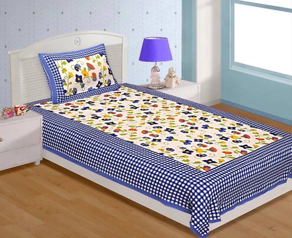     			Navkaar Creation Cotton 1 Double Bedsheet with 2 Pillow Covers ( Multicolor )