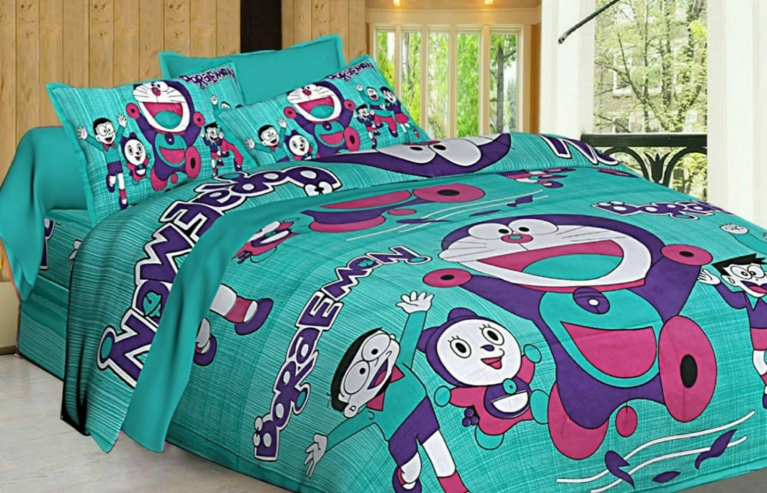 Navkaar Creation Cotton 1 Double Bedsheet with 2 Pillow Covers ( Green ) Navkaar Creation Cotton 1 Double Bedsheet with 2 Pillow Covers ( Green )