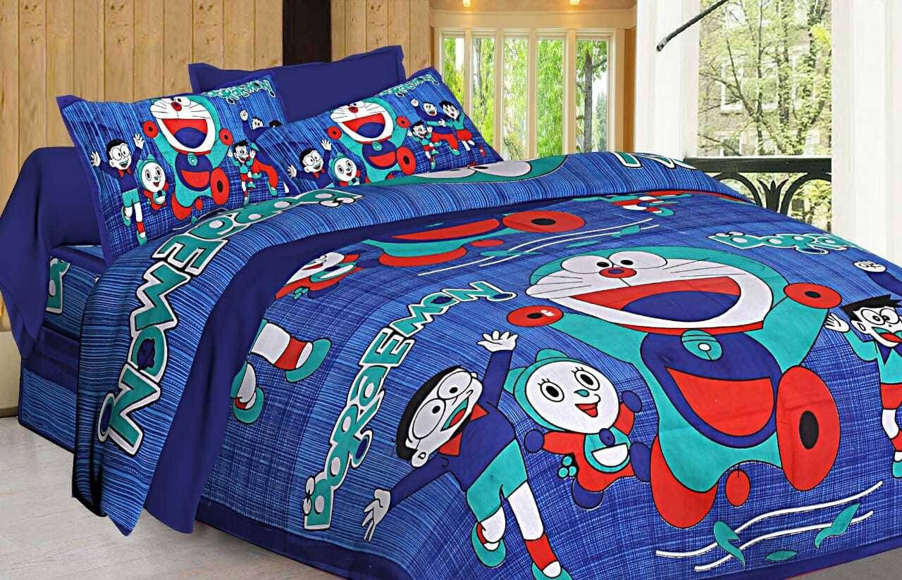 Navkaar Creation Cotton 1 Double Bedsheet with 2 Pillow Covers ( Multicolor ) Navkaar Creation Cotton 1 Double Bedsheet with 2 Pillow Covers ( Multicolor )