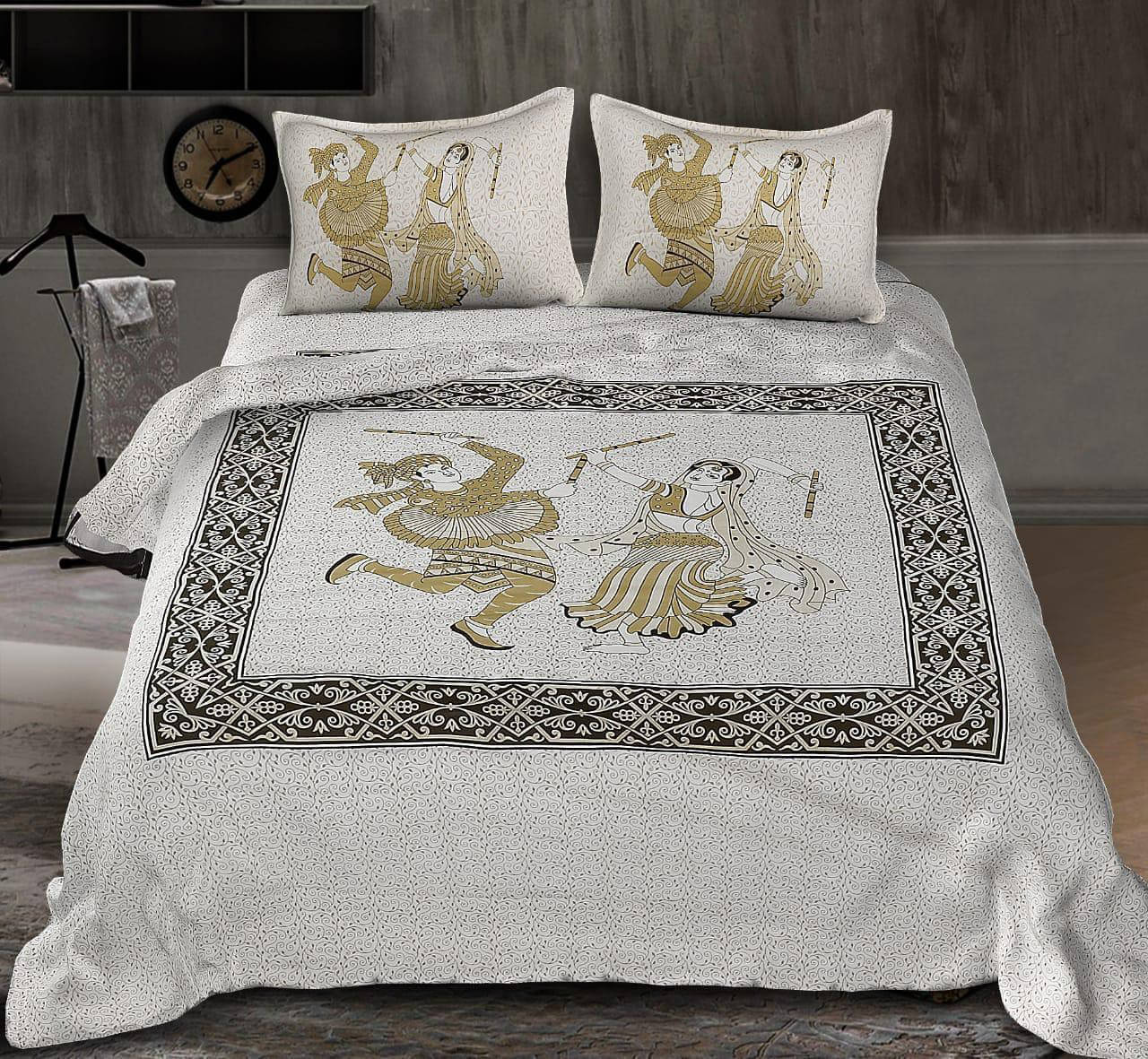 Navkaar Creation Cotton 1 Double Bedsheet with 2 Pillow Covers ( Grey ) Navkaar Creation Cotton 1 Double Bedsheet with 2 Pillow Covers ( Grey )